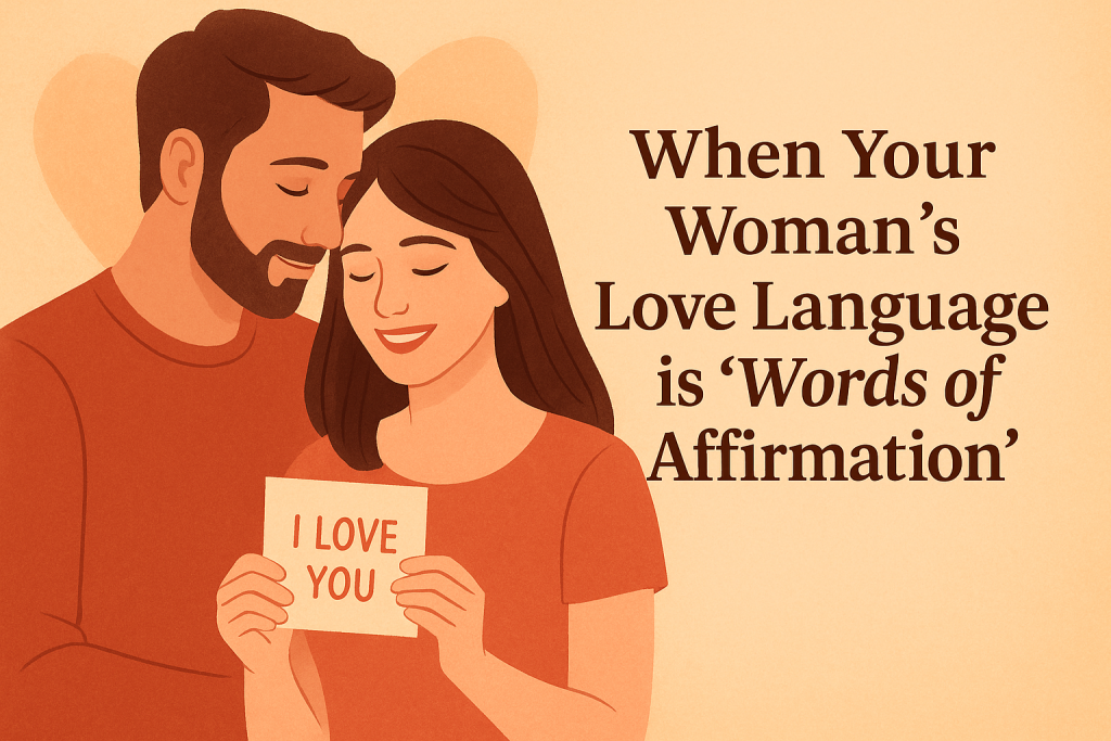man and woman hugging while woman is holding a card that says I love You