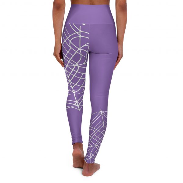 Stylish High Waisted Yoga Leggings (Light Purple) - Comfortable Fitness Wear for Active Lifestyle - Image 2