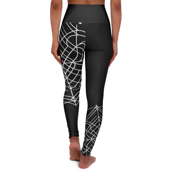 Stylish High Waisted Yoga Leggings (Black) - Comfortable Fitness Wear for Active Lifestyle - Image 2