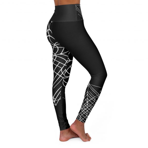 Stylish High Waisted Yoga Leggings (Black) - Comfortable Fitness Wear for Active Lifestyle - Image 4