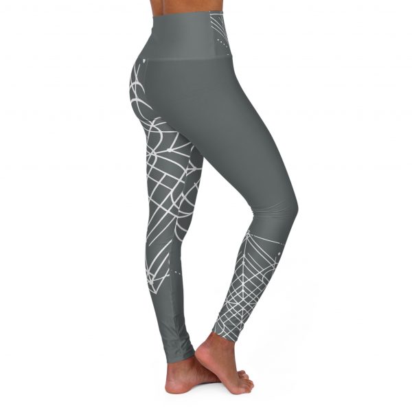 Stylish High Waisted Yoga Leggings - Dark Grey - Comfortable Fitness Wear for Active Lifestyle - Image 4