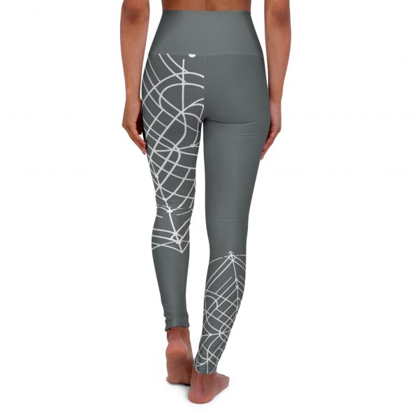 Stylish High Waisted Yoga Leggings - Dark Grey - Comfortable Fitness Wear for Active Lifestyle - Image 2