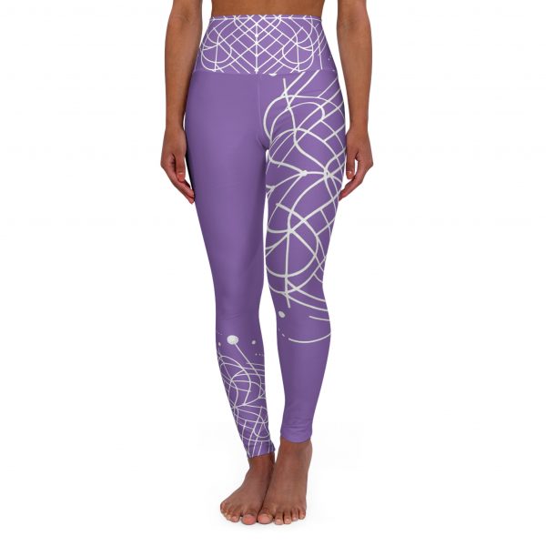 Stylish High Waisted Yoga Leggings (Light Purple) - Comfortable Fitness Wear for Active Lifestyle